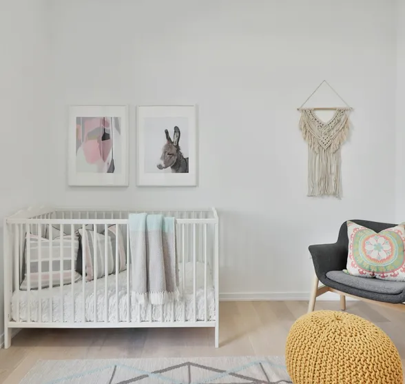 The baby's nursery, ready for their arrival