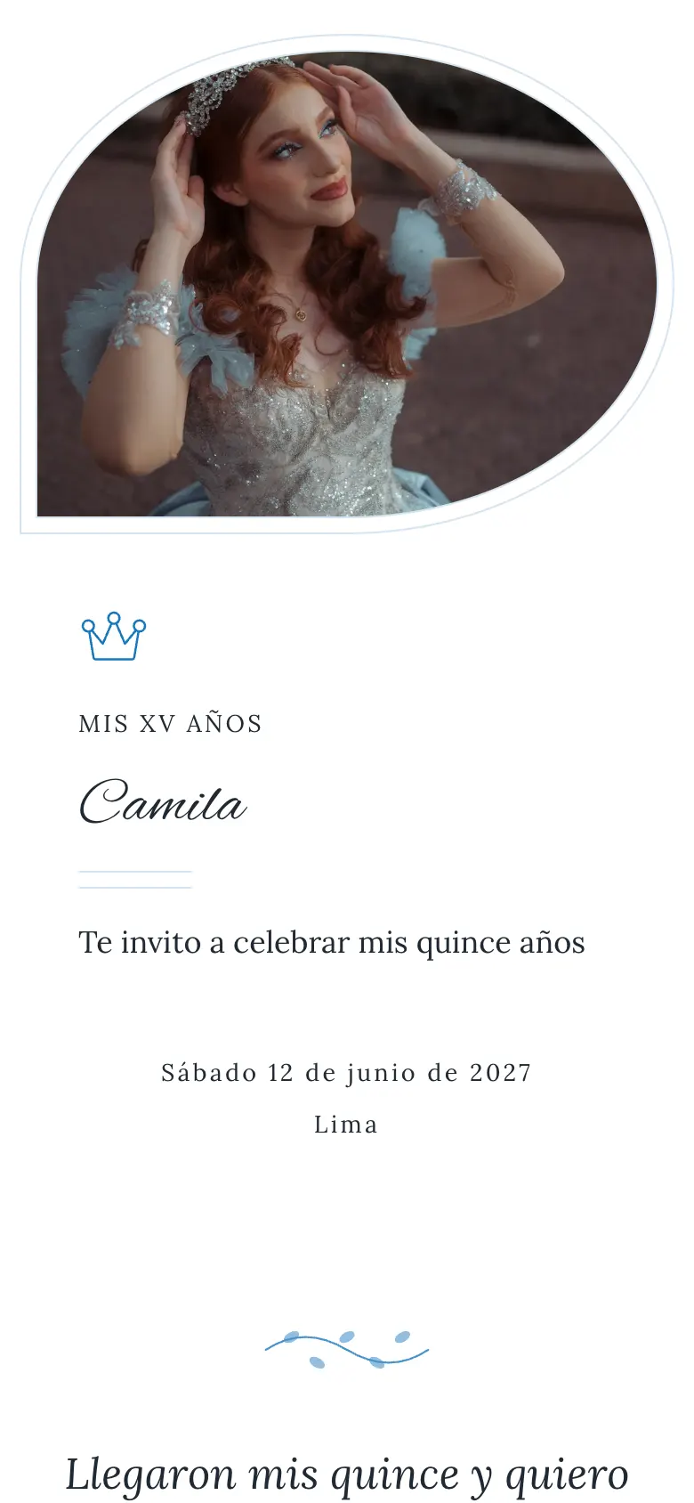 Invitation design: Celeste