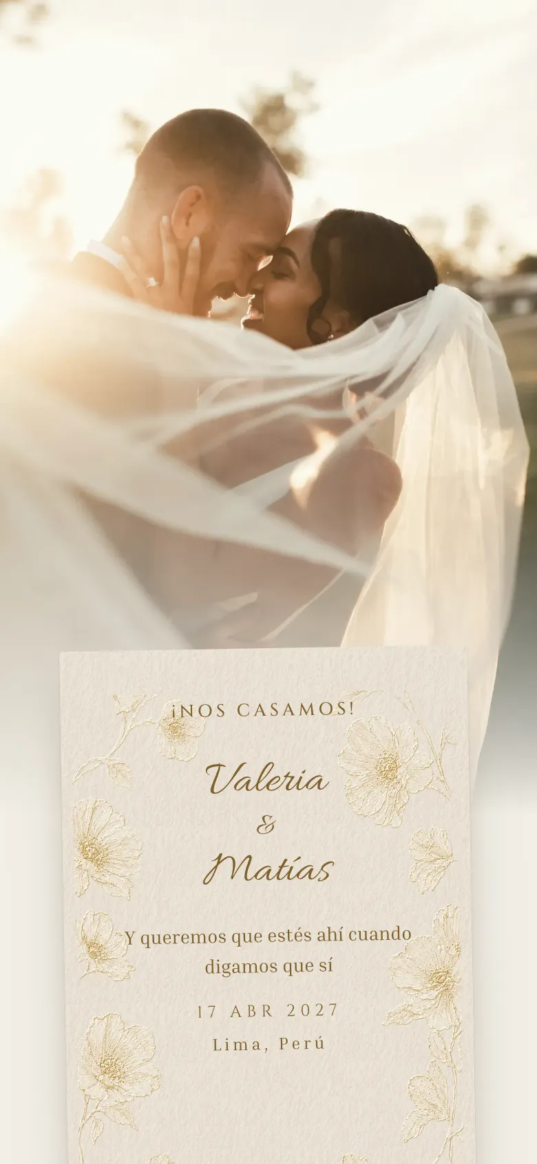 Invitation design: Ivory Gold